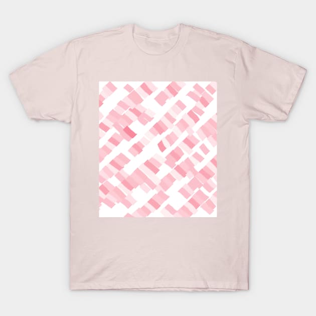 White pink cubes abstract art T-Shirt by jen28